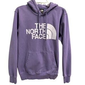 The North Face Mens Size Medium Graphic Logo Hoodie Pullover Purple Casual